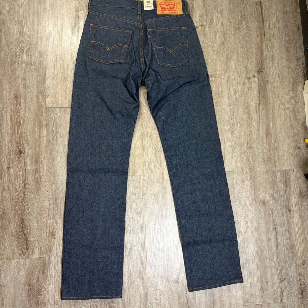 NWT Levi's 501 Shrink to Fit Jeans 34x30 Dark Wash 100% Cotton Button Fly